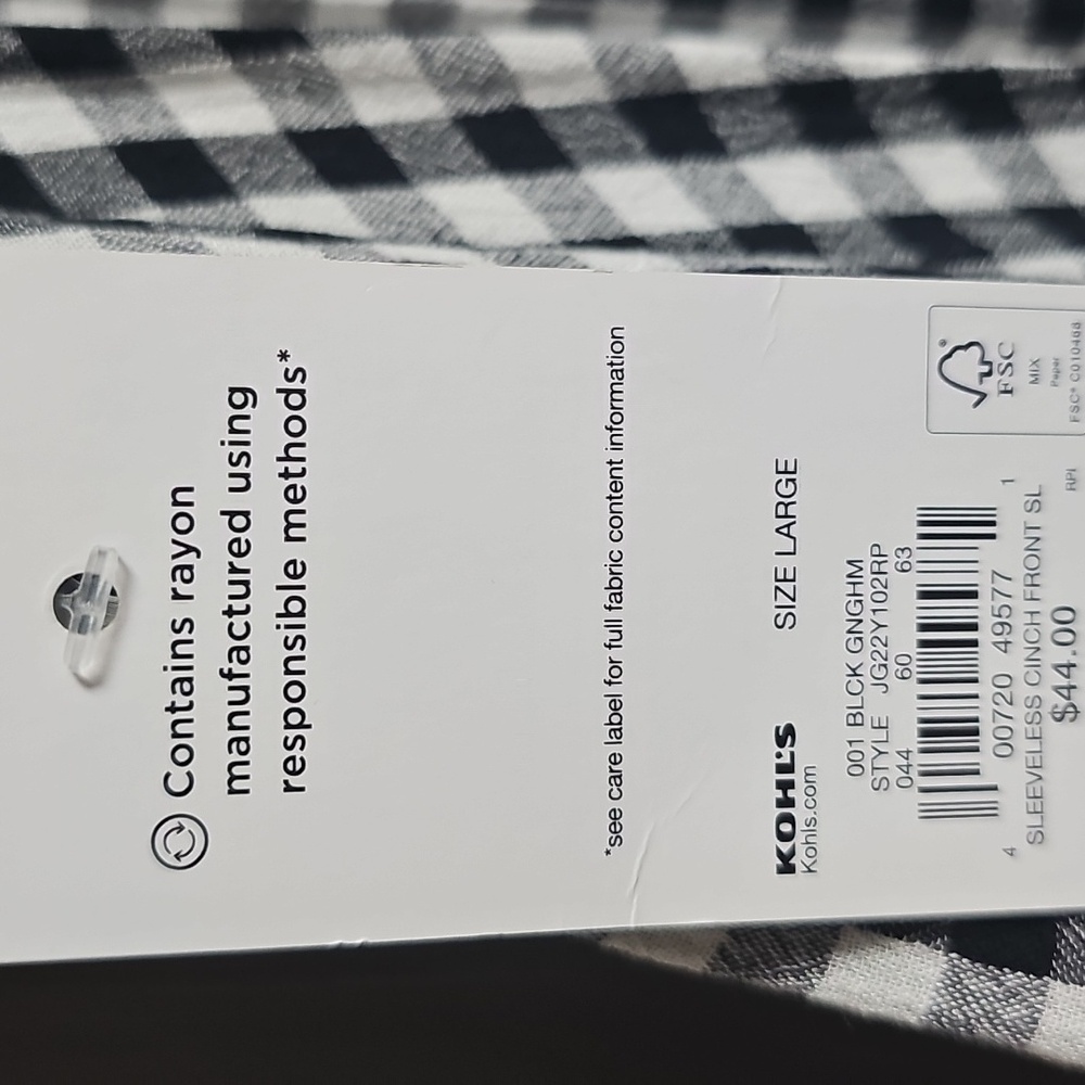 NWT SO Brand Black and White Gingham Midi Dress Size Large - Picture 4 of 4